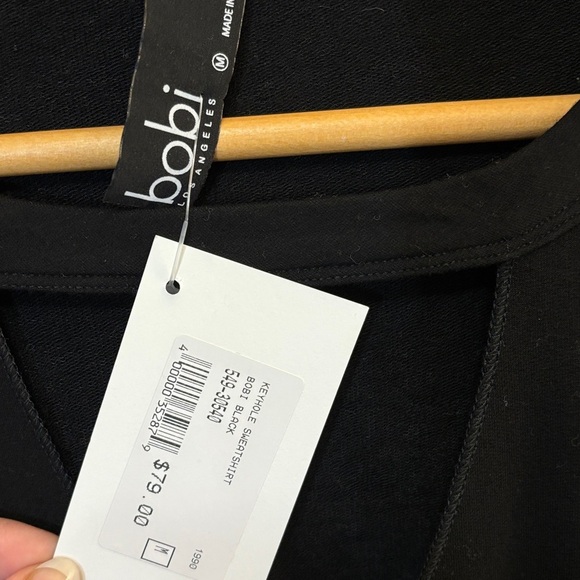 Bobi Black Fine-Knit Crew Neck Sweater - Picture 3 of 4